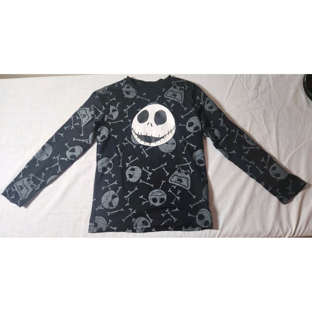 DISNEY Nightmare‎ Before Christmas Boys Longsleeve Shirt Size S  Tim Burton